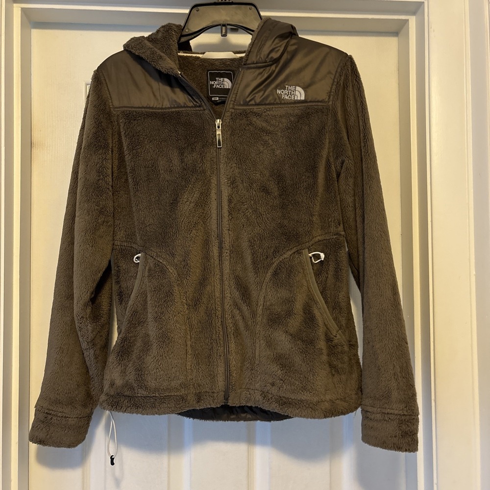 The North Face Oso Hoodie Jacket Womens Small Brown Fleece Hooded Full Zip